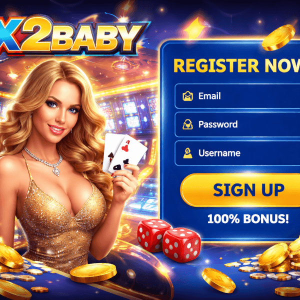 X2BABY member login screen opening the online casino experience with a wide game selection and easy navigation